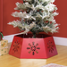 Christmas Tree Stand – Red Hollow Snowflake Design - Samanta Factory