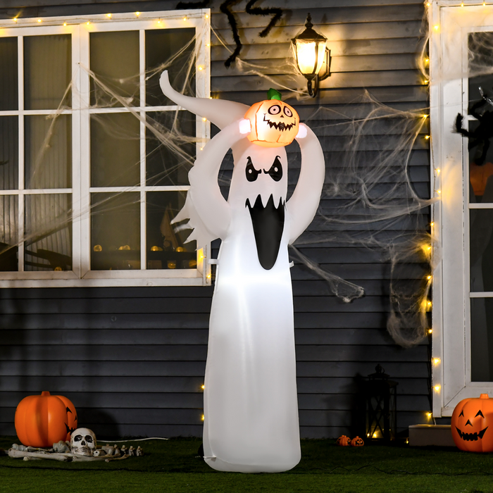 6 FT Inflatable Halloween Ghost & Pumpkin – 1.8 m LED Floating Outdoor Decoration - Samanta Factory