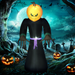 Inflatable Halloween Pumpkin Grim Reaper – 2.1 m Yard Display with LED Lights - Samanta Factory