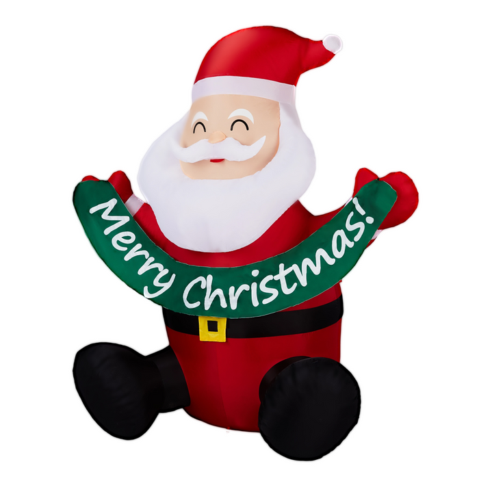 Christmas Inflatable Decoration – Santa With LED Lights - Samanta Factory