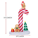 Christmas Inflatable Decoration – Candy Cane with Gingerbread – LED Lights - Samanta Factory