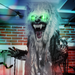 Halloween Animatronic Skeleton Werewolf – Motion-Activated Green-Eyed Decor - Samanta Factory