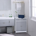 Freestanding Bathroom Cabinet – White MDF Storage Unit with Drawers & Adjustable Shelf - Samanta Factory
