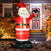 8ft Inflatable Christmas Santa Claus Xmas Deco with LED Air Blown Yard Outdoor - Samanta Factory