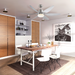 Reversible Ceiling Fan with Light, 3 Blades LED Lighting Remote Silver Fan - Samanta Factory