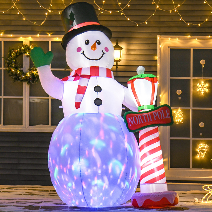 Inflatable Snowman Decoration – 7.8ft Lighted Outdoor Display - Samanta Factory