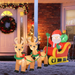 3.5ft Christmas Inflatable Santa Claus on Sleigh – LED Indoor Outdoor Display - Samanta Factory