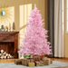 6ft Artificial Christmas Tree – Vibrant Pink Full-Branch Design - Samanta Factory