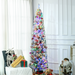 7ft Artificial Christmas Tree – Pre-Decorated with Multi-Coloured Lights - Samanta Factory
