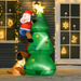 LED inflatable Christmas archway with Santa, tree and dog characters


