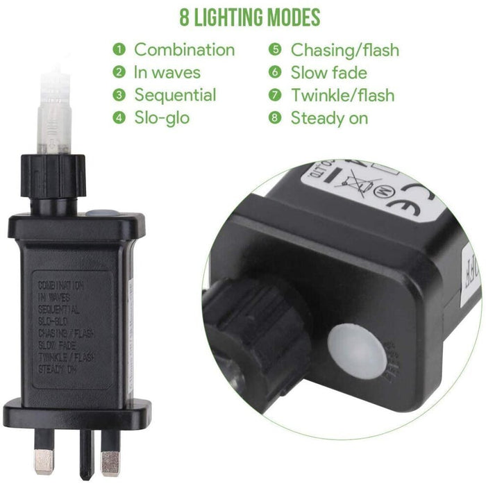 600 LED String/Fairy Christmas Tree Lights Multi Function, In/Outdoor, in Tub!