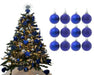 12Pc Christmas Tree Baubles, Tree Decorations, Xmas Bauble Decorations/Or