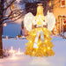 1.57M Lighted Christmas Angel Tree with Hands Clasped in Prayer