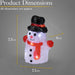 Christow Acrylic LED Snowman Small Christmas Decorations Indoor Outdoor 5Pc Set