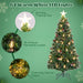 150/180CM Artificial Christmas Tree with 8 Lighting Modes and Optical Fibers
