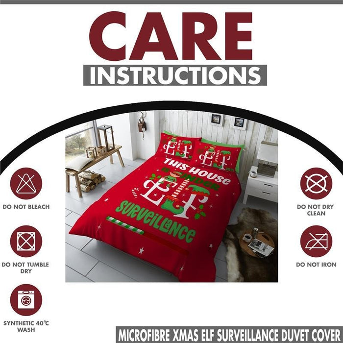 Xmas Duvet Quilt Cover Pillowcase Soft Reversible Printed Bedding Set All Size