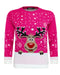Kids Girls Boy Knitted Reindeer Christmas Rudolf Xmas Novelty Jumper Sweater Top