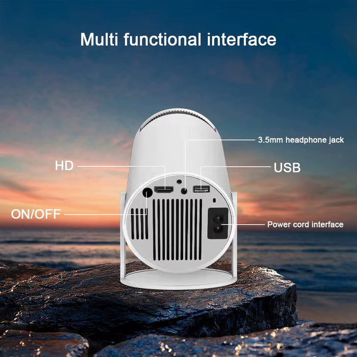 1080P Projector HY300 Wired Connection Projector for Mobile Phone/Hd/Av/Laptop Home Cinema Outdoor Portable Mini Projetor