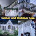 400 LED Icicle Lights 17M Super Bright Christmas Snowing Effect Outdoor Light UK