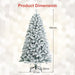 180/240 Cm Snow Flocked Artificial Christmas Tree with 600/1010 Tips