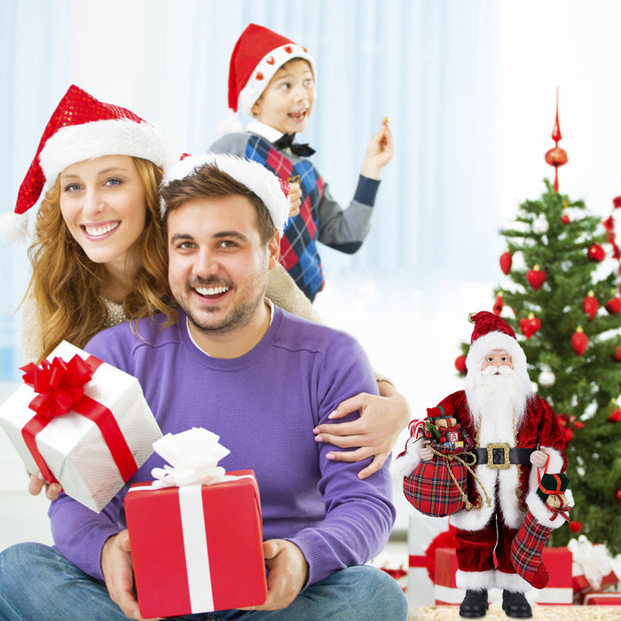 18'' Xmas Standing Santa Claus Doll Decoration Figure Christmas Ornament Gift