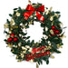 Christmas Holly Tinsel Wreath Decoration 25Cm - Choose Colour