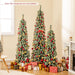 4/5/6FT Artificial Christmas Tree Set of 3 with Realistic Accumulated Snow