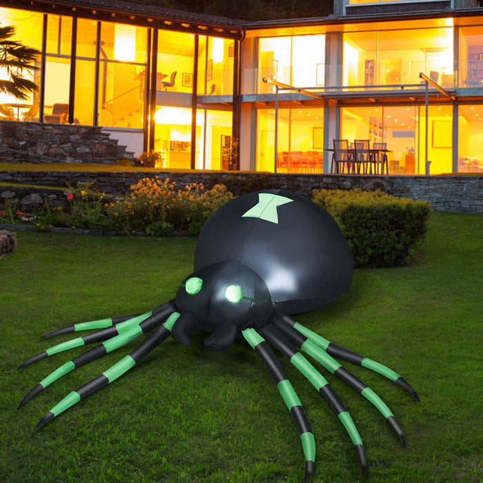 Inflatable Halloween Spide with LED Lights and Powerful Blower