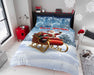 Xmas Duvet Quilt Cover Pillowcase Soft Reversible Printed Bedding Set All Size