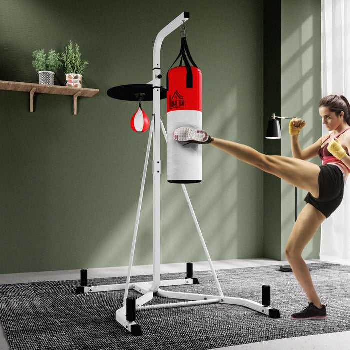 Freestanding Punching Bag & Sandbag Station – Adjustable Duo Training Stand with Pump - Samanta Factory