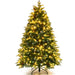 5/6 Feet Artificial Christmas Tree with LED Lights and Tips