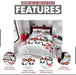 Xmas Duvet Quilt Cover Pillowcase Soft Reversible Printed Bedding Set All Size