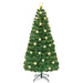 5/6FT Fiber Optic Artificial Christmas Tree with 21 Star LED Lights