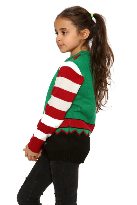 Unisex Kids Boys Girls Christmas Elf Ginger Santa Jumper Xmas Novelty Sweater