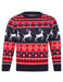 Kids Girls Christmas Jumper Snow Reindeer Nordic Fairisle Xmas Sweater Novelty