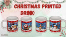 Christmas Mugs Printed Xmas 12Oz Fine Bone China Drinking Tea Coffee Gift X4