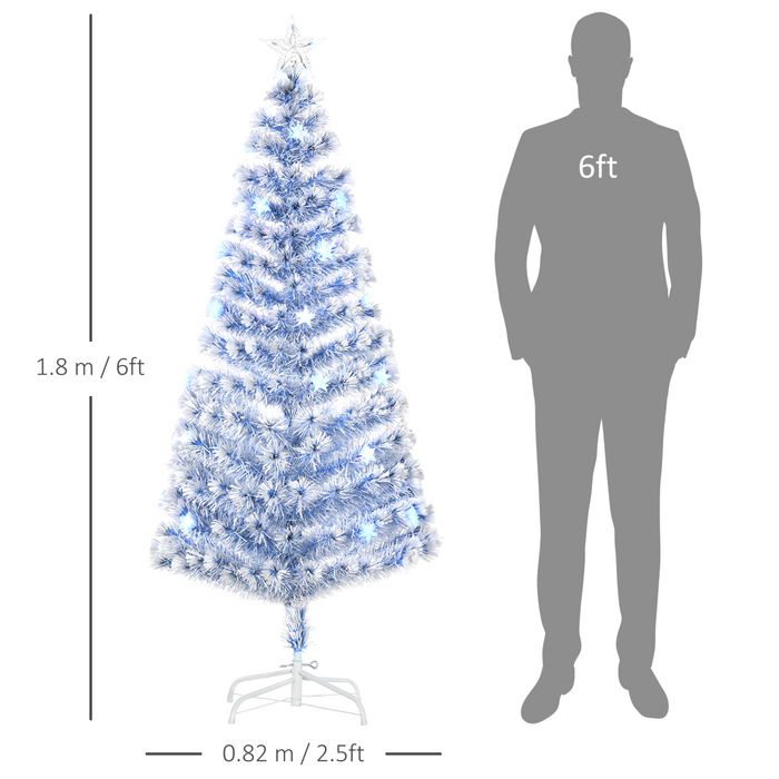 Artificial Christmas Tree – White & Blue LED-Lit Holiday Design - Samanta Factory