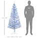Artificial Christmas Tree – White & Blue LED-Lit Holiday Design - Samanta Factory