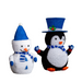 Christmas Lighted Decorations – Penguin & Snowman Duo - Samanta Factory