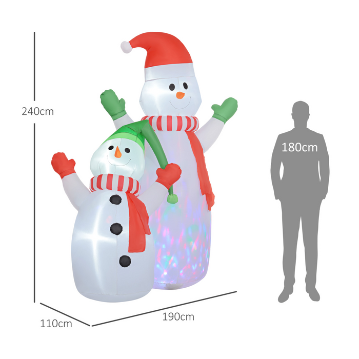 Inflatable Snowman Family – Light-Up 8ft Outdoor Christmas Display - Samanta Factory