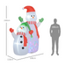 Inflatable Snowman Family – Light-Up 8ft Outdoor Christmas Display - Samanta Factory