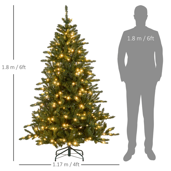 Pre-Lit 6ft Christmas Tree – Warm White LED Lighting - Samanta Factory
