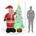 Inflatable Santa Claus & Christmas Tree – Rotating Magic Ball Light Display - Samanta Factory
