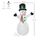 6.5ft Inflatable Snowman LED Christmas Xmas Air Blown  Outdoor Garden Decor - Samanta Factory