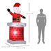 Inflatable Santa Chimney Decoration – Light-Up Outdoor Display - Samanta Factory