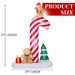 Christmas Inflatable Decoration – Candy Cane with Gingerbread – LED Lights - Samanta Factory