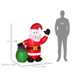 Inflatable Santa Decoration – LED-Lit 4ft Holiday Display - Samanta Factory