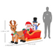 4ft Christmas Inflatable Santa Sleigh – LED Lighted Festive Display - Samanta Factory