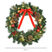 Pre-Lit Christmas Wreath – 60cm LED Holly & Pine Cone Design - Samanta Factory