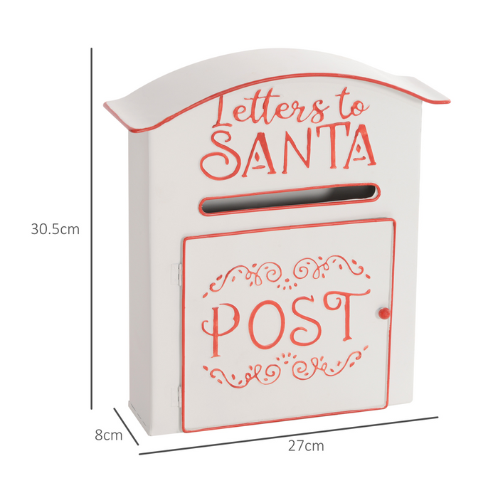 Steel Christmas Mailbox – 3D Embossed Festive Wall Decor - Samanta Factory